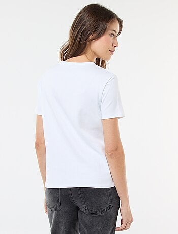 T-shirt em algodão grosso