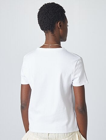 T-shirt em algodão grosso