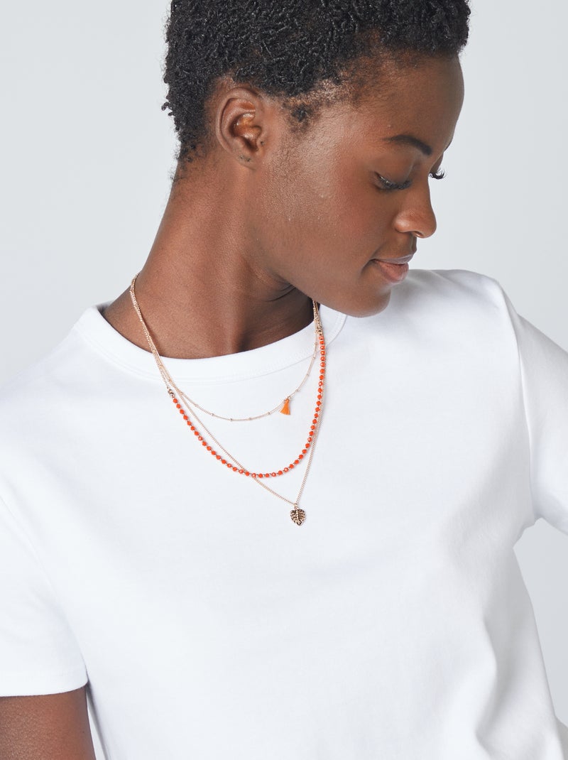 T-shirt em algodão grosso Branco - Kiabi