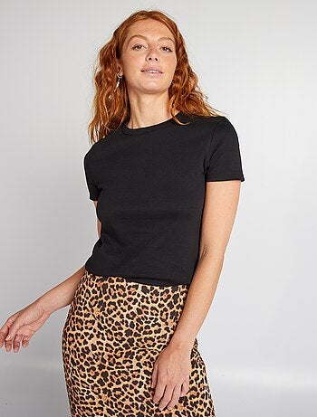 T-shirt em algodão grosso