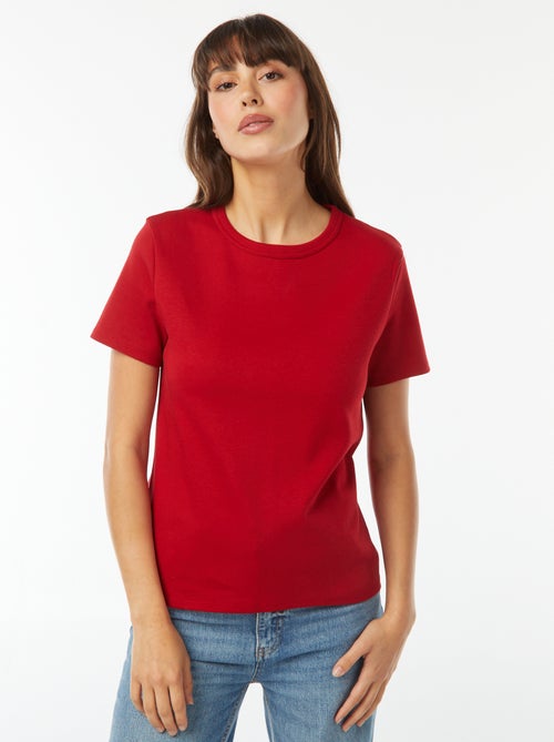 T-shirt em algodão grosso - Kiabi