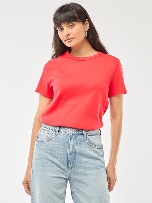 T-shirt em algodão grosso - Kiabi