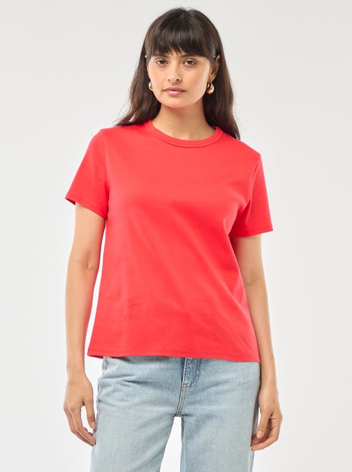 T-shirt em algodão grosso - Kiabi