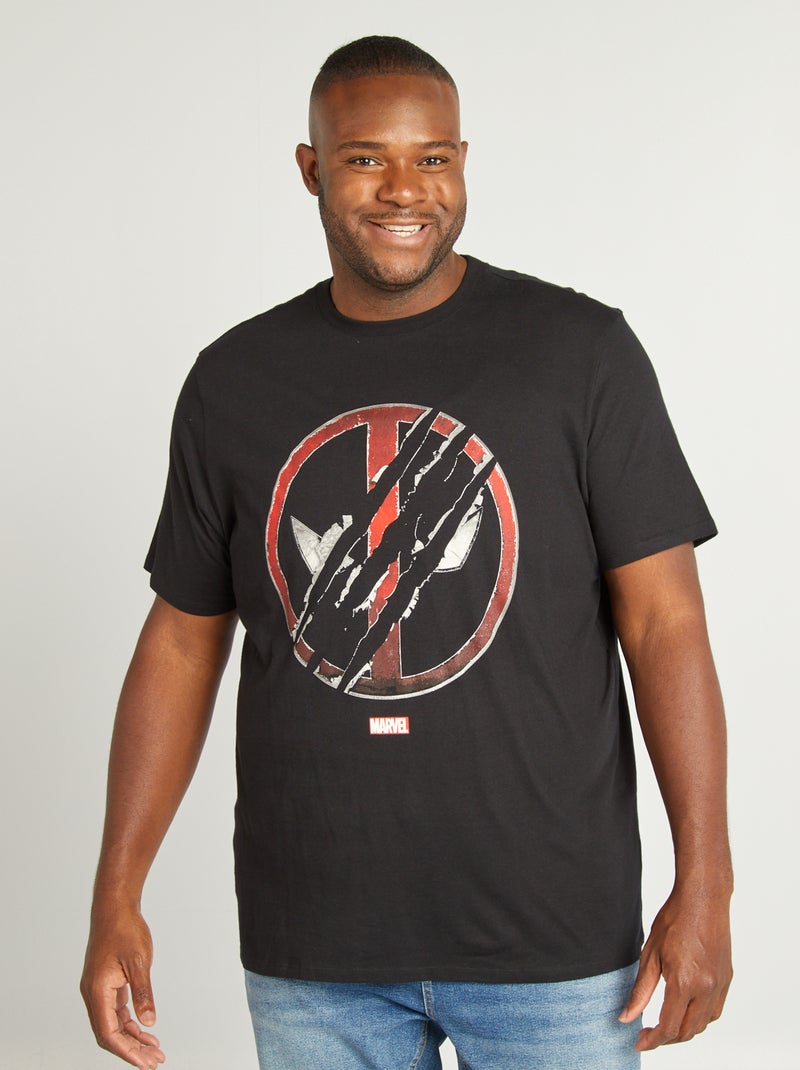 T-shirt em algodão 'Marvel' PRETO - Kiabi