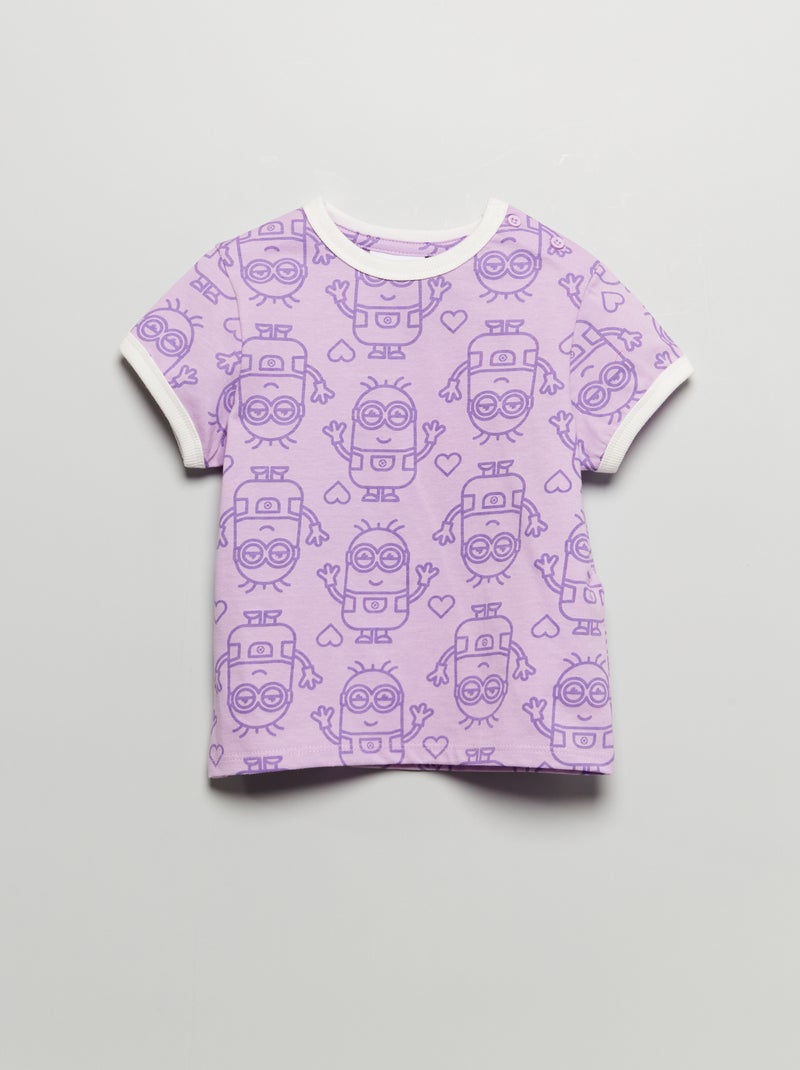 T-shirt em algodão 'Os Mínimos' VIOLETA - Kiabi
