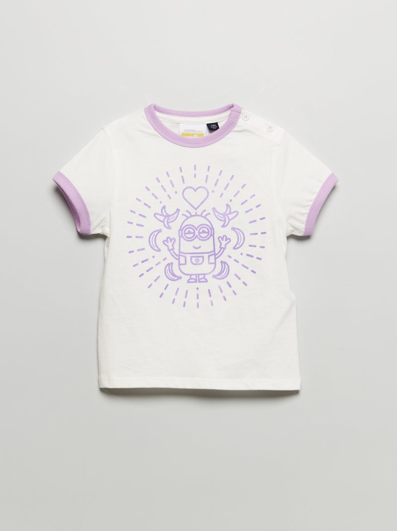 T-shirt em algodão 'Os Mínimos' VIOLETA - Kiabi