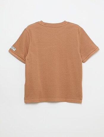 T-shirt em algodão piqué de manga curta