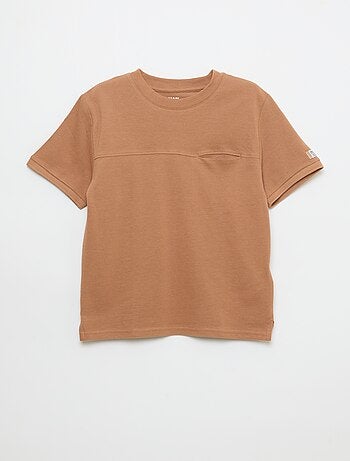 T-shirt em algodão piqué de manga curta