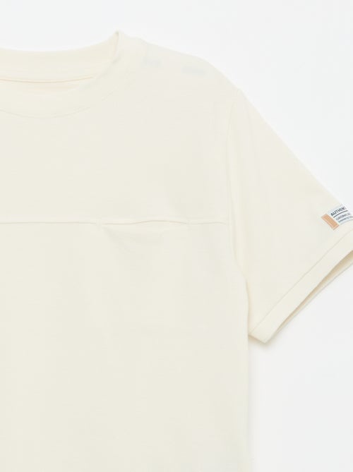 T-shirt em algodão piqué de manga curta - Kiabi