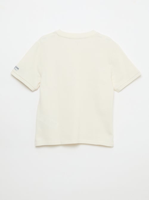 T-shirt em algodão piqué de manga curta - Kiabi