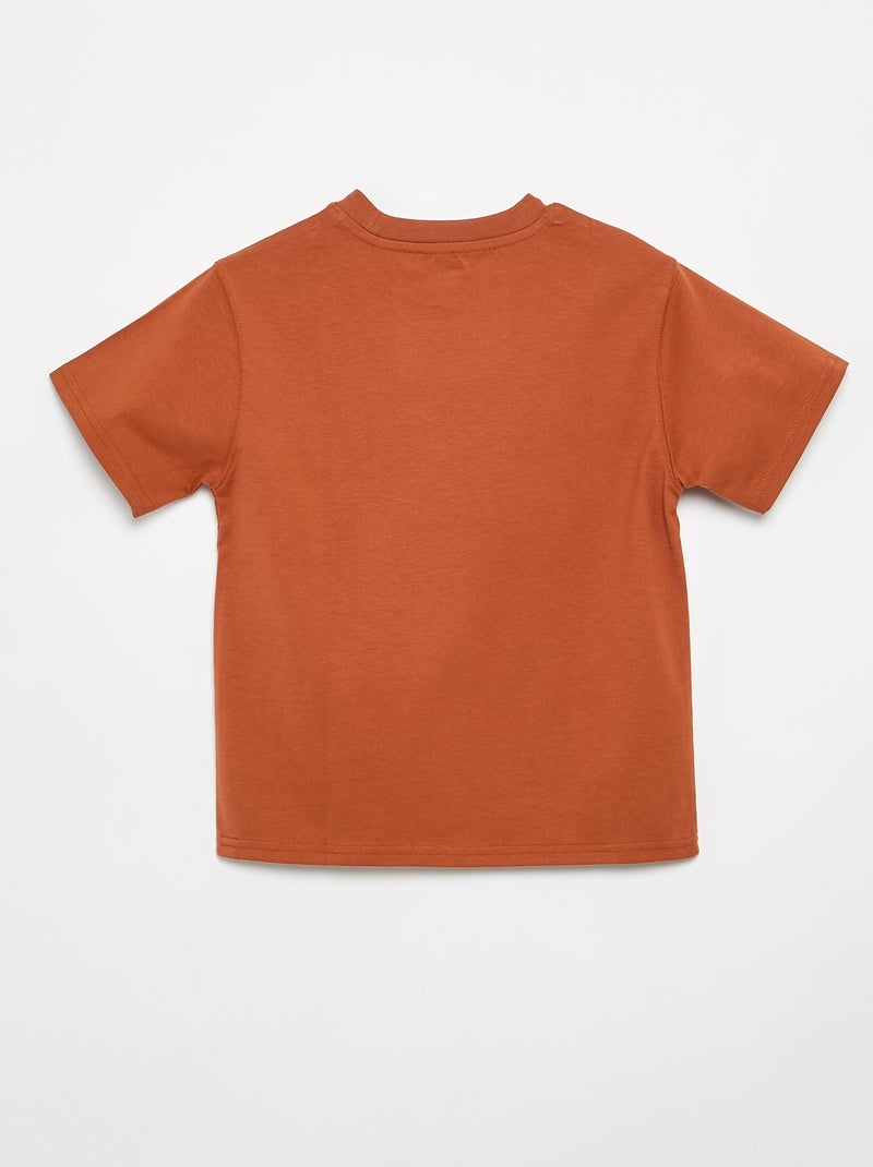 T-shirt em algodão premium Laranja - Kiabi