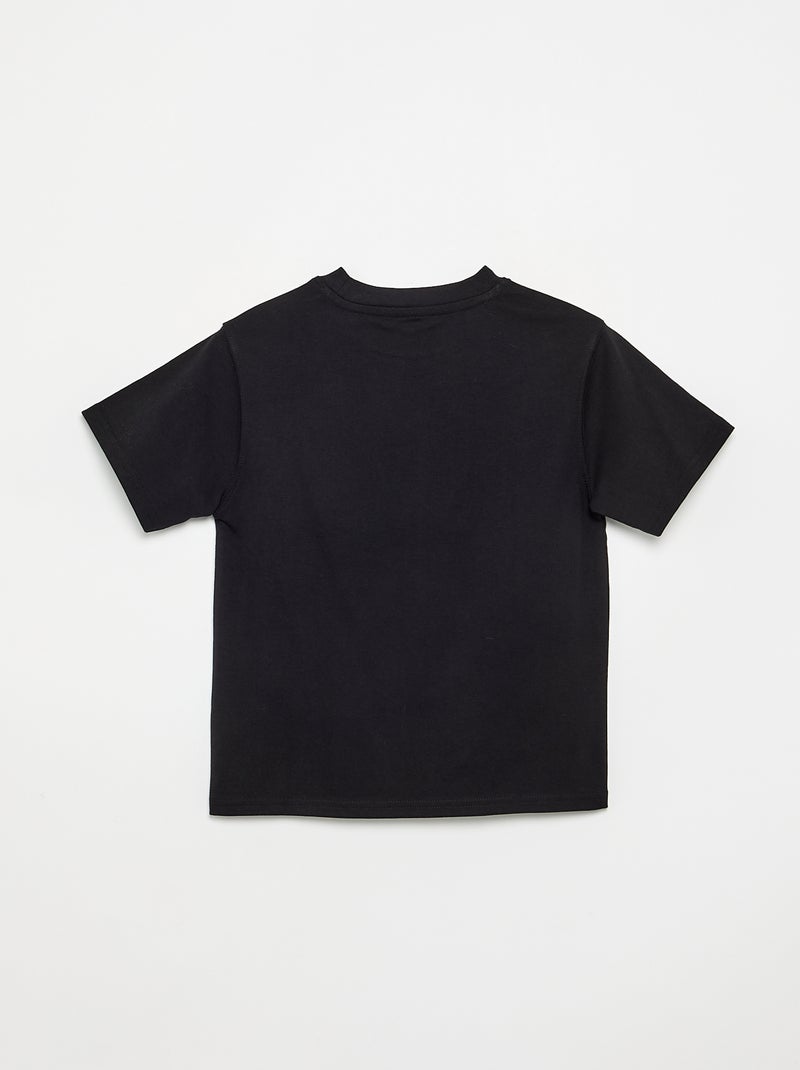 T-shirt em algodão premium Preto - Kiabi