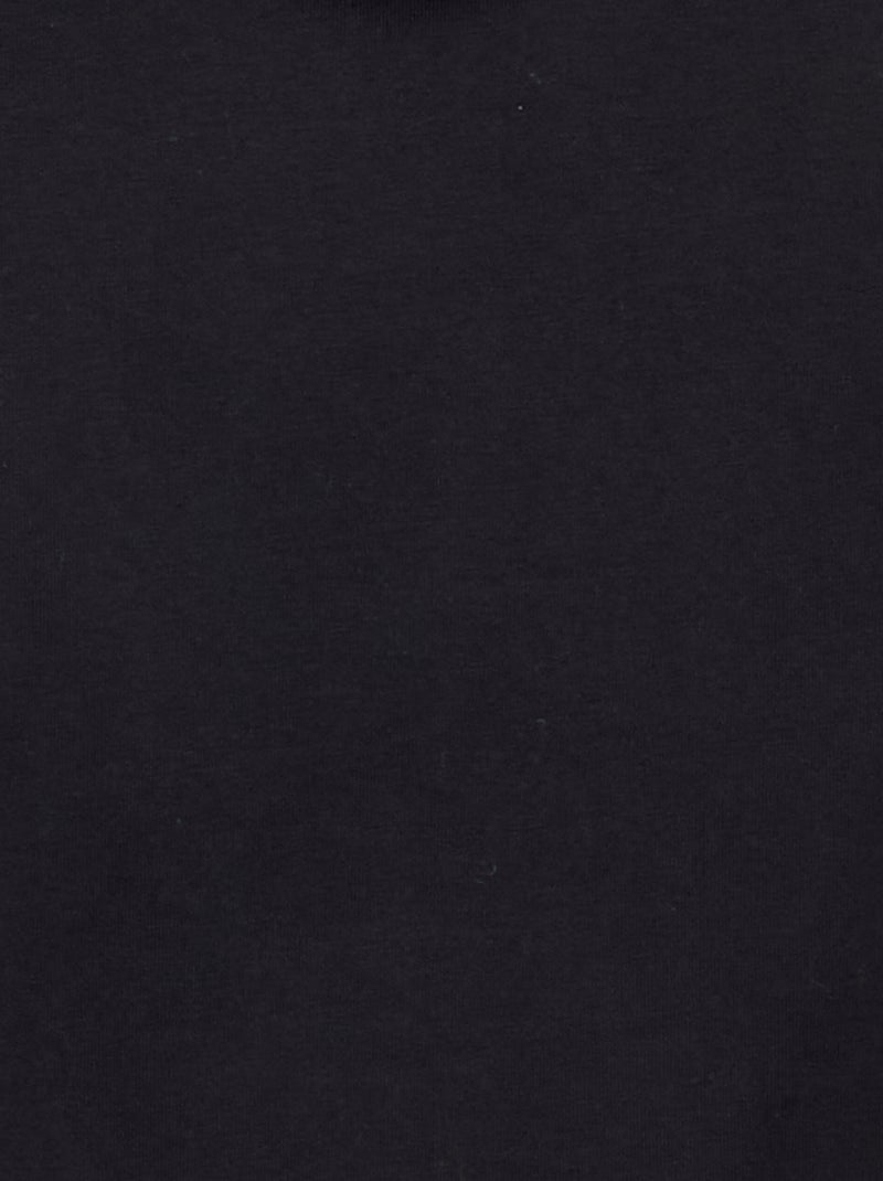 T-shirt em algodão premium Preto - Kiabi