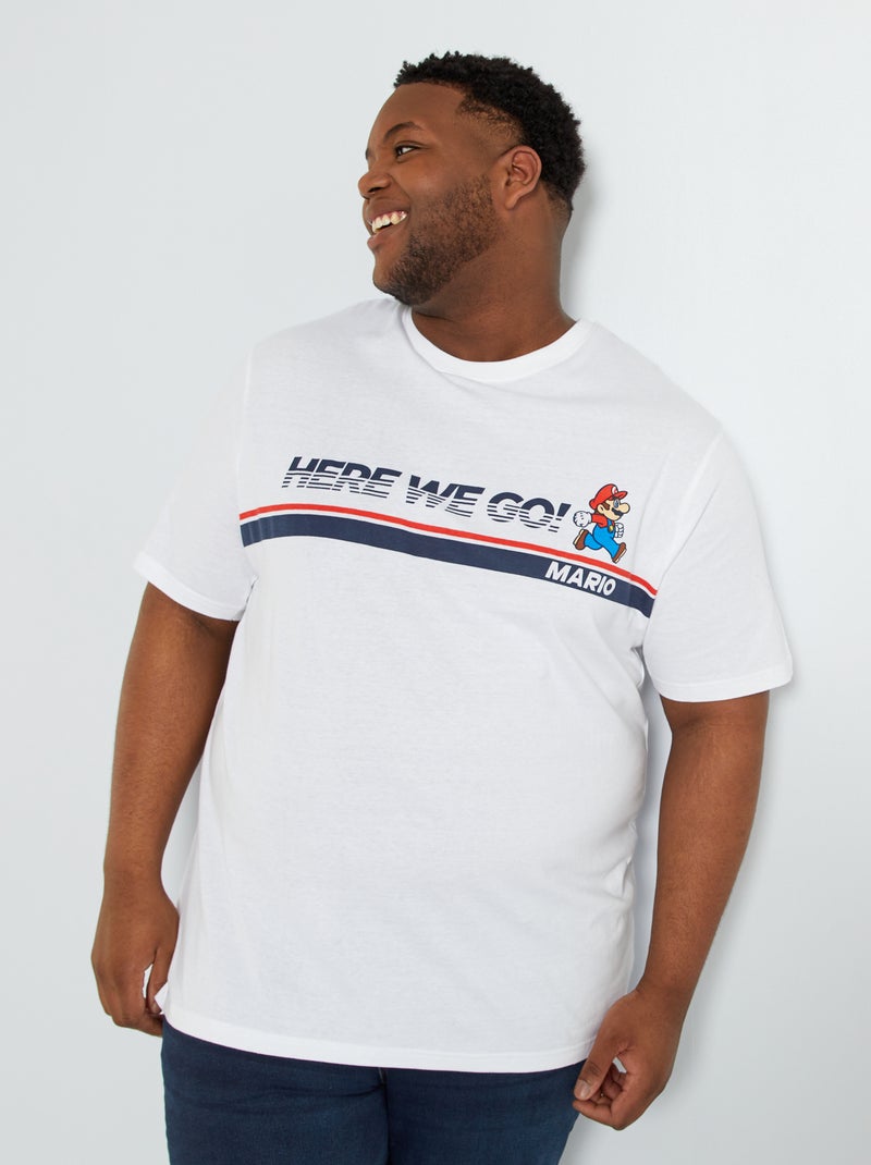 T-shirt em algodão 'Super Mário' Branco - Kiabi