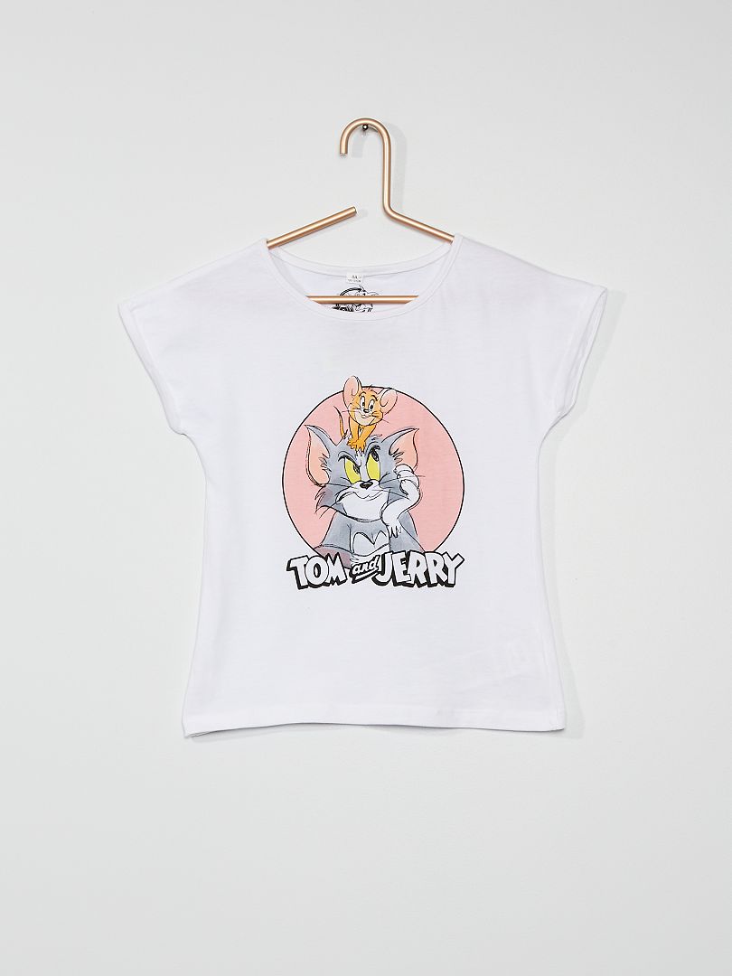 T-shirt em algodão 'Tom & Jerry' Branco - Kiabi