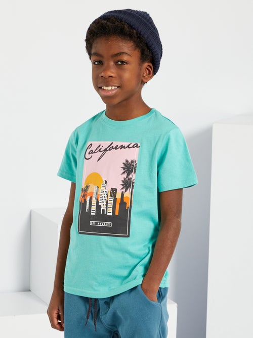 T-shirt em algodão - Kiabi