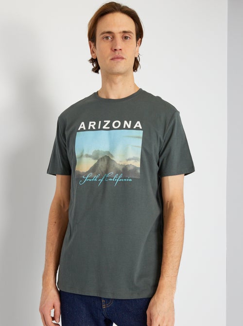 T-shirt em algodão - Kiabi
