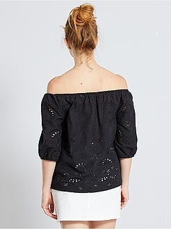 T-shirt em bordado inglês - Kiabi