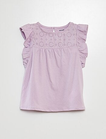 T-shirt em bordado inglês