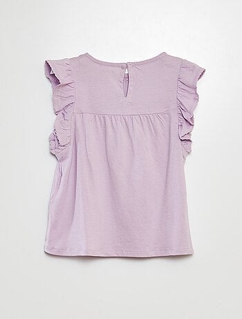 T-shirt em bordado inglês