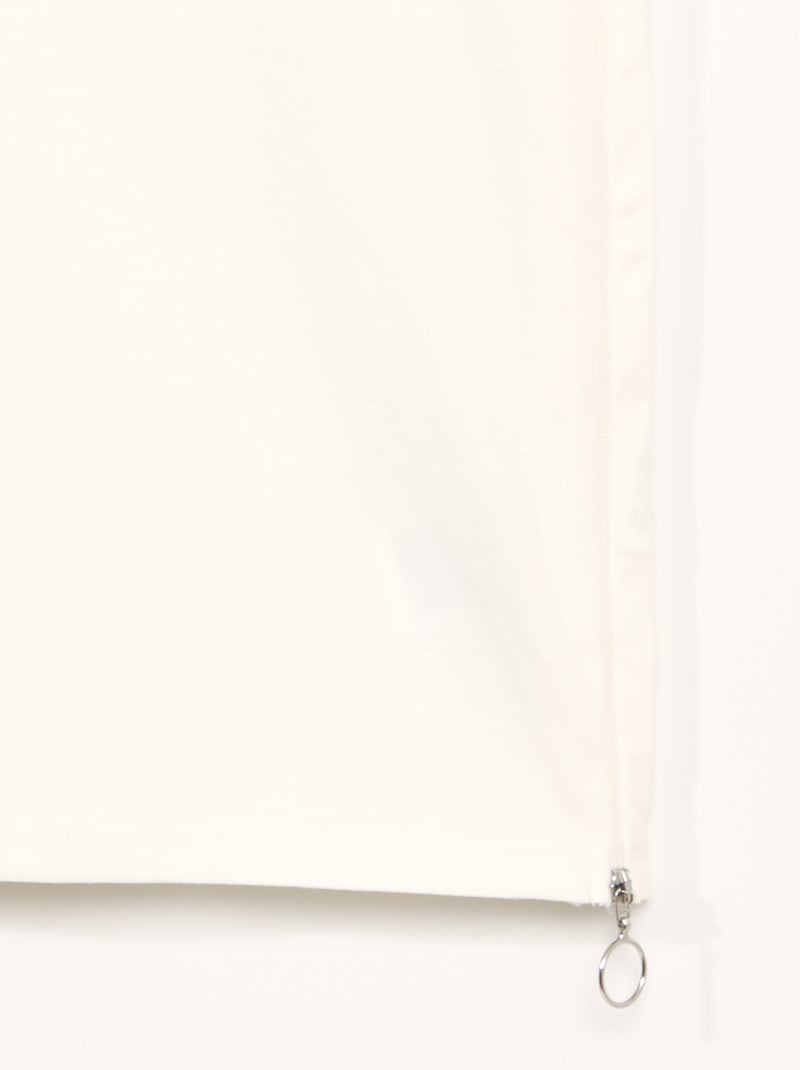T-shirt em jérsei - coleção fácil de vestir BRANCO - Kiabi