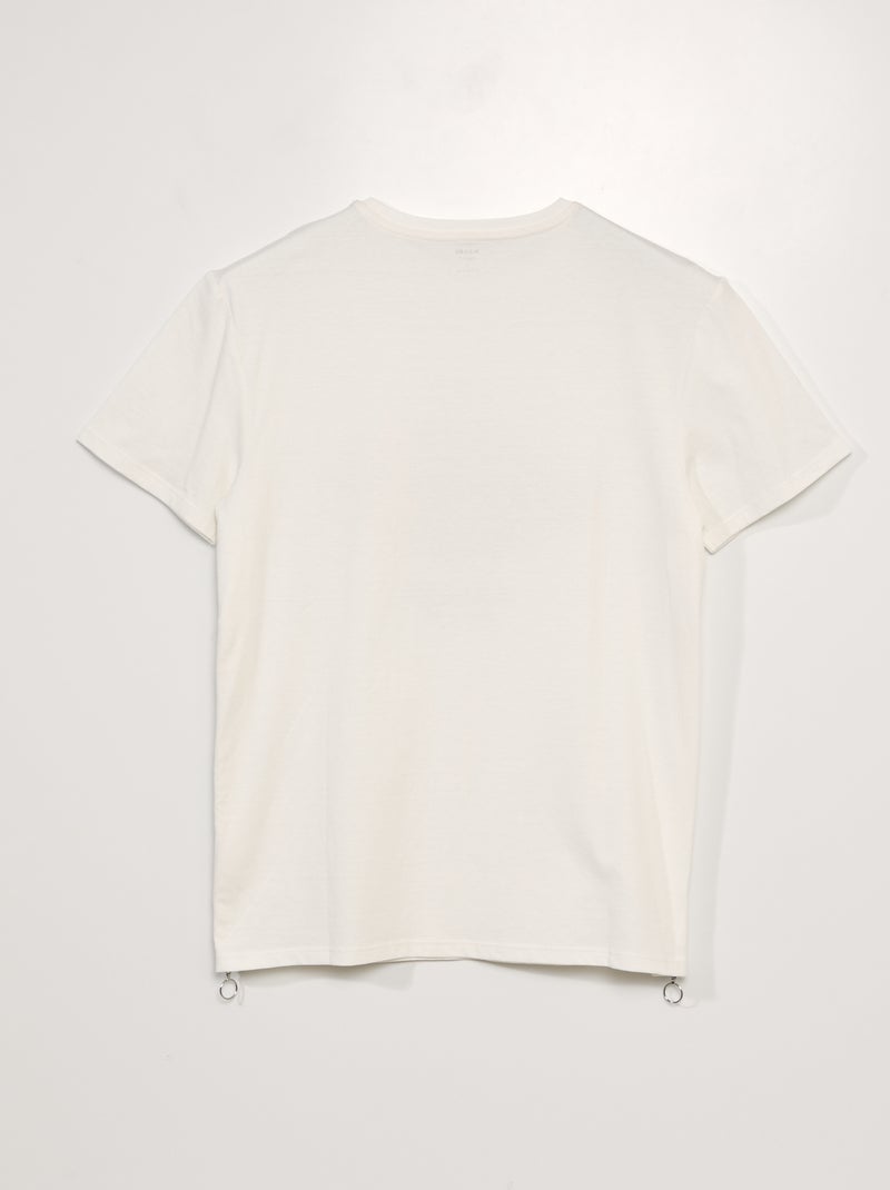 T-shirt em jérsei - coleção fácil de vestir BRANCO - Kiabi