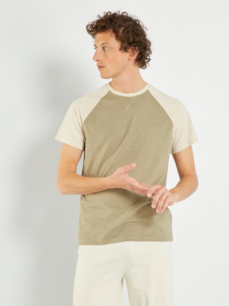 T-shirt em jersey - Pijama BEGE - Kiabi