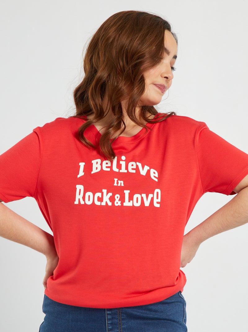 T-shirt em jersey - So Easy VERMELHO - Kiabi