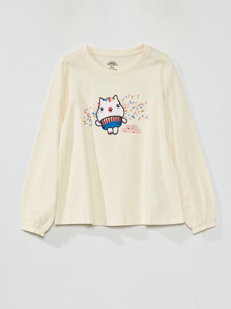 T-shirt em jersey 'A Casa Mágica da Gabby' BRANCO - Kiabi