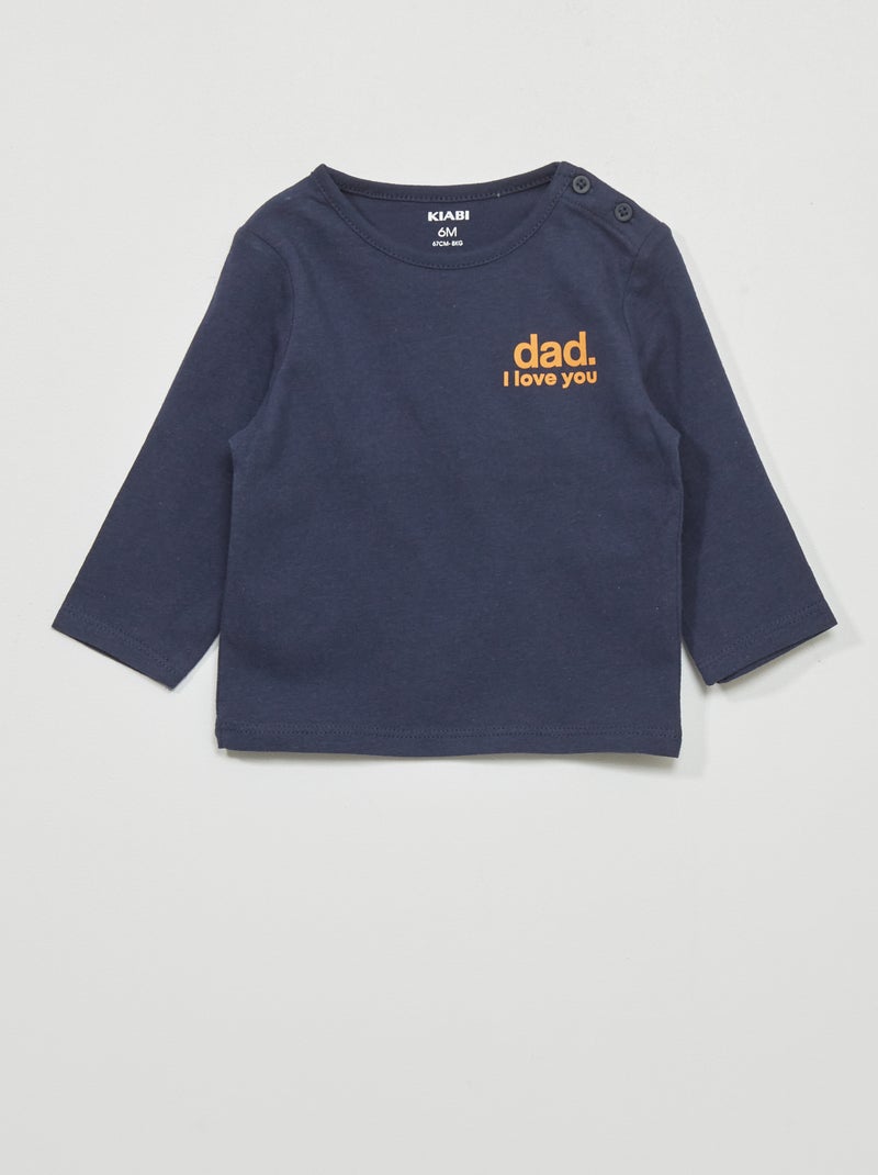 T-shirt em jersey AZUL - Kiabi