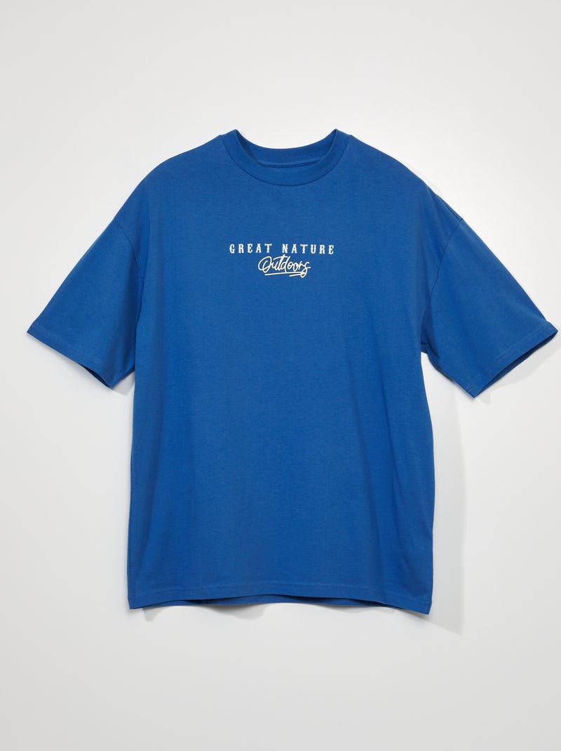 T-shirt em jersey AZUL - Kiabi