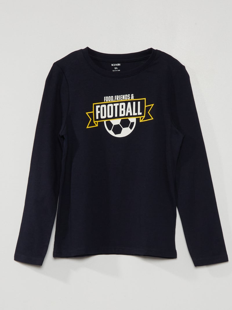 T-shirt em jersey AZUL - Kiabi