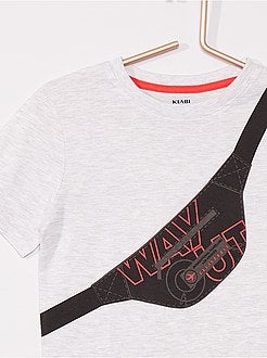 T-shirt em jersey 'bolsa banana' - Kiabi