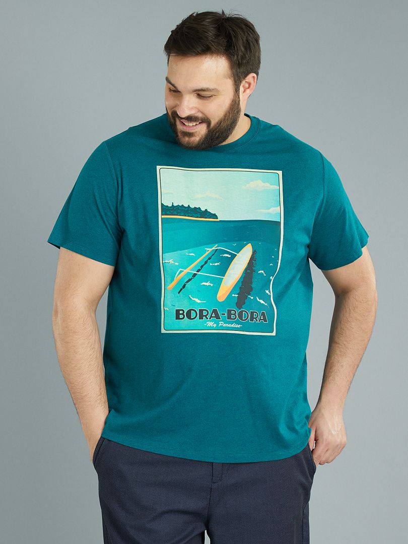 T-shirt em jersey 'Bora Bora' Branco - Kiabi