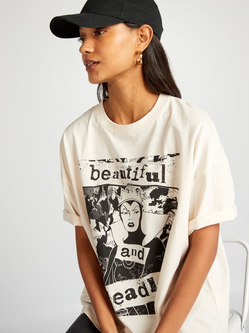 T-shirt em jersey 'Branca de Neve' 'Disney' BEGE - Kiabi