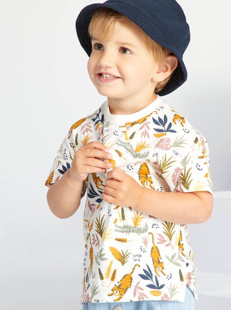 T-shirt em jersey BRANCO - Kiabi
