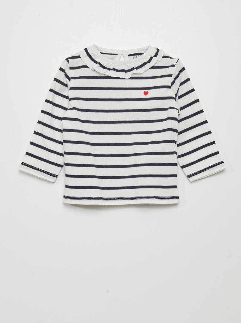 T-shirt em jersey BRANCO - Kiabi