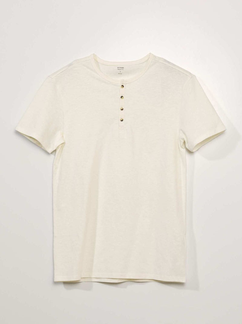 T-shirt em jersey BRANCO - Kiabi