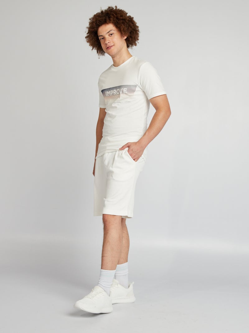 T-shirt em jersey BRANCO - Kiabi