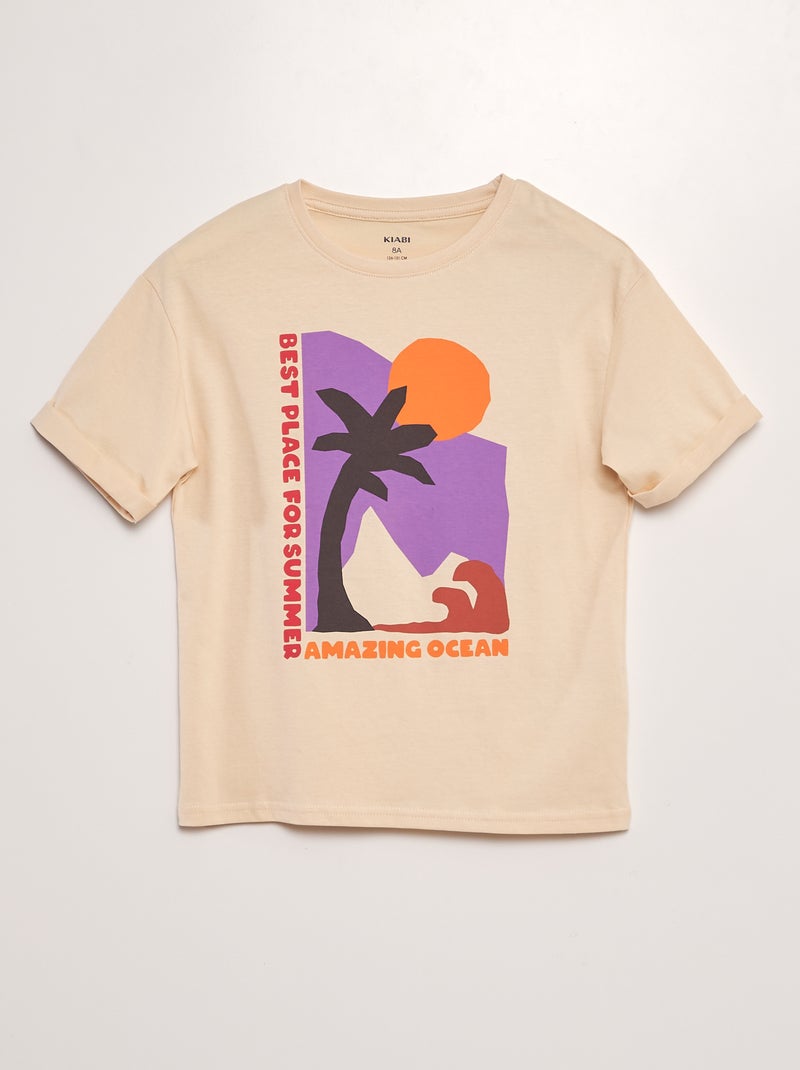 T-shirt em jersey BRANCO - Kiabi