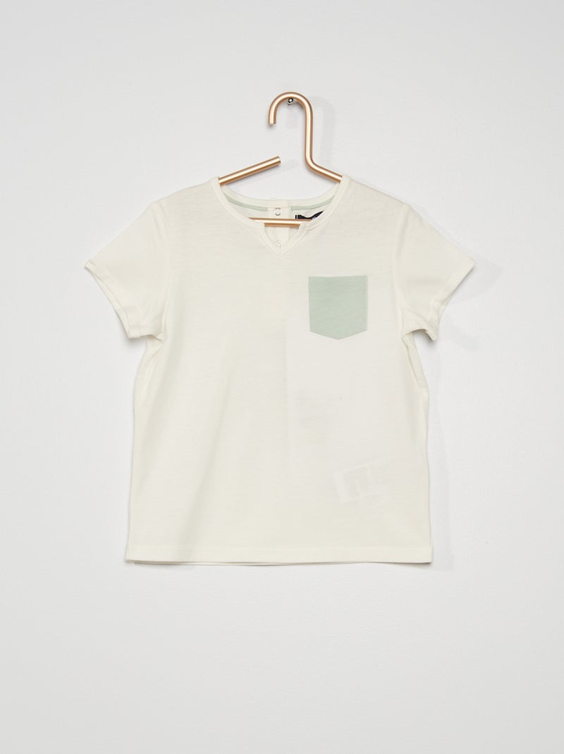 T-shirt em jersey Branco - Kiabi