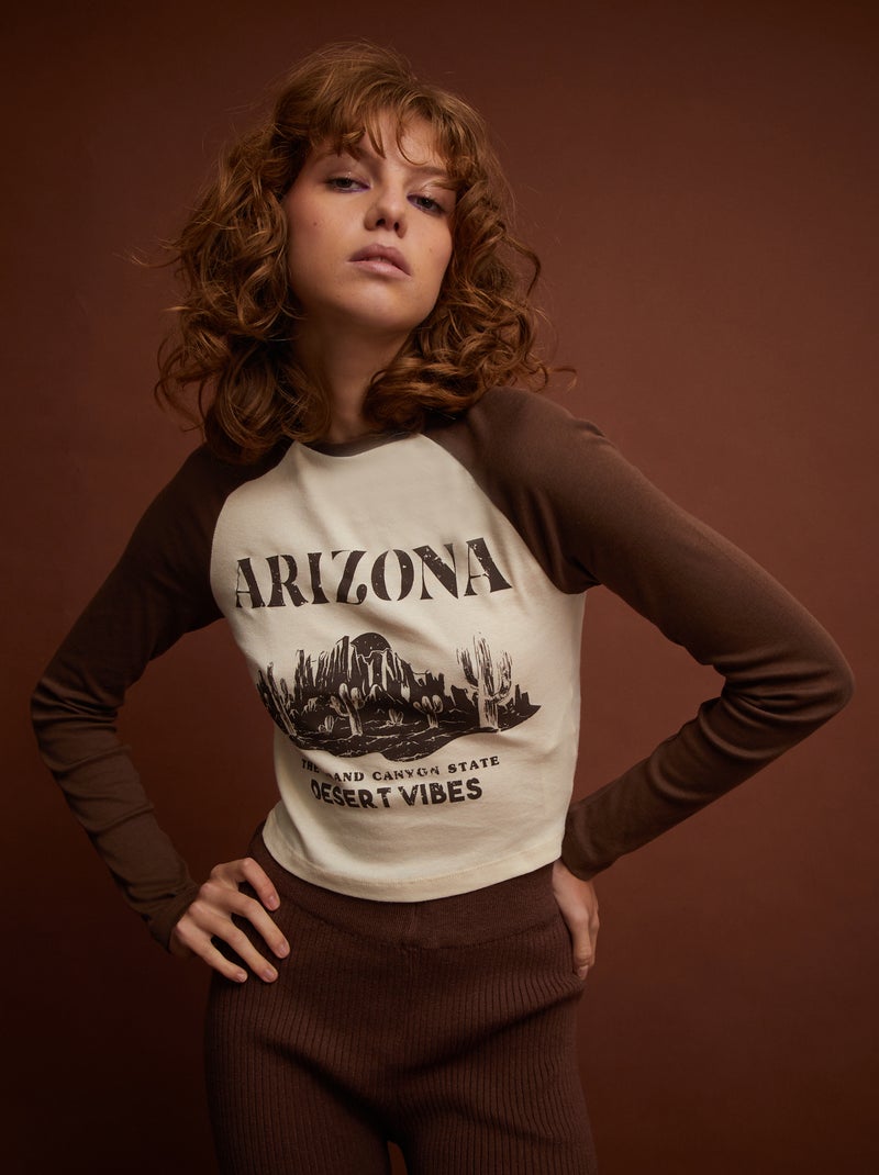T-shirt em jersey Branco - Kiabi