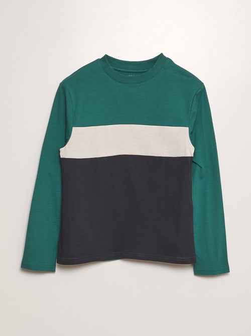 T-shirt em jersey color block - Kiabi