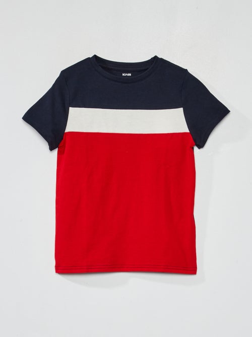 T-shirt em jersey color-block - Kiabi