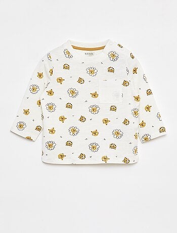 T-shirt em jersey com bolso frontal