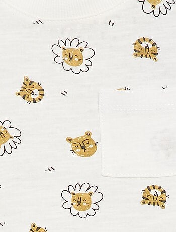 T-shirt em jersey com bolso frontal