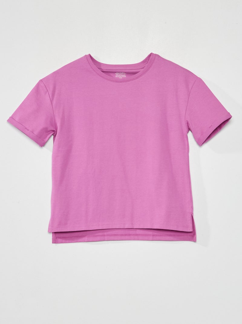 T-shirt em jersey com dobra ROSA - Kiabi