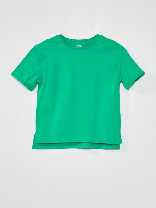 T-shirt em jersey com dobra - Kiabi
