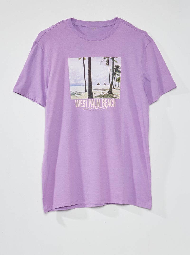 T-shirt em jersey com estampado +1,90 m VIOLETA - Kiabi
