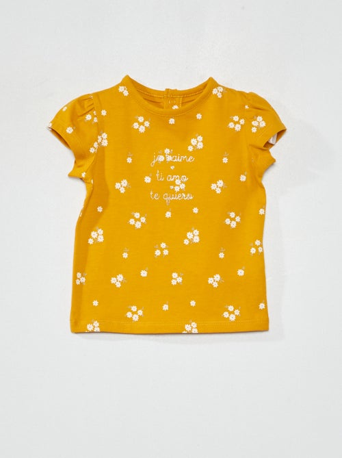 T-shirt em jersey com estampado - Kiabi
